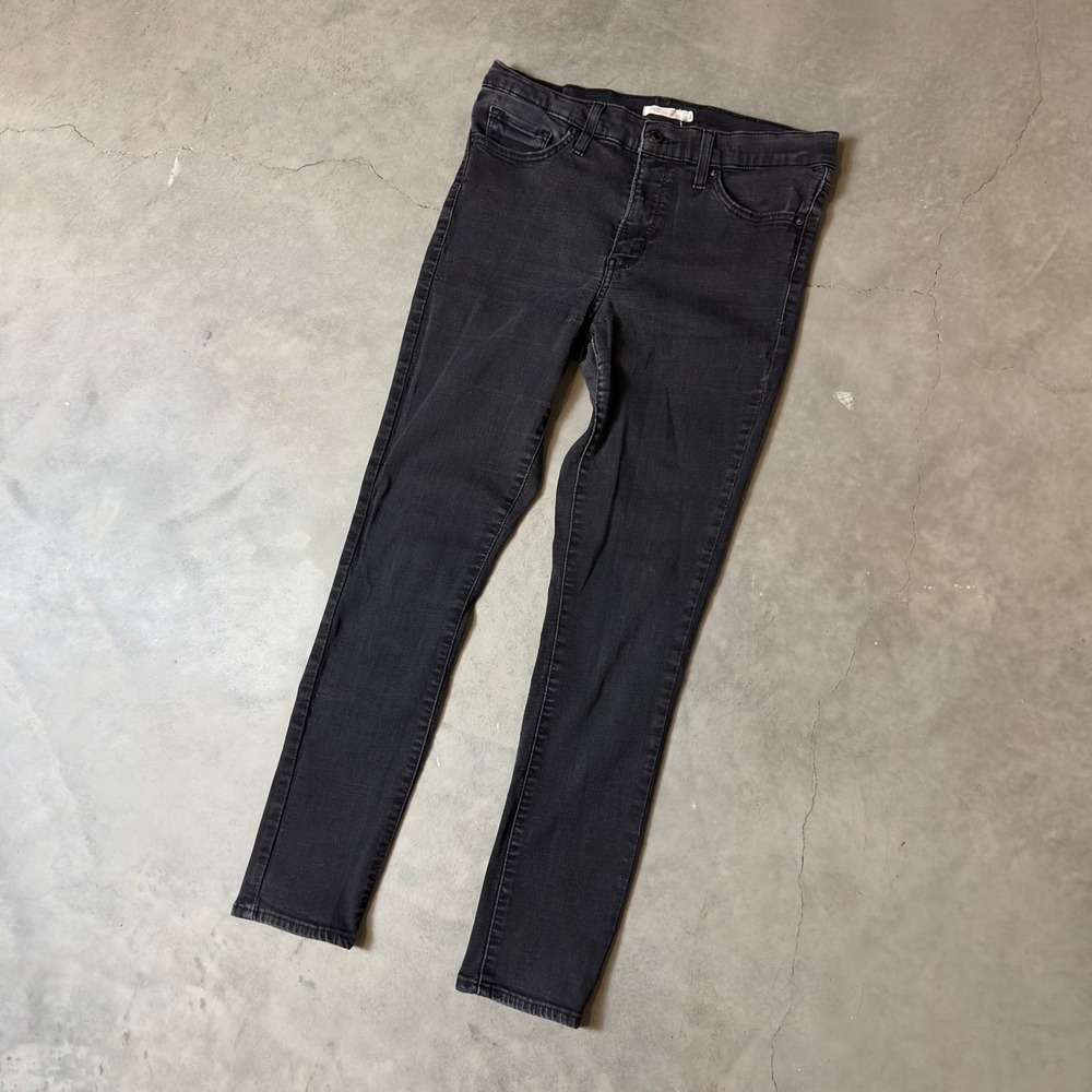 Levi's 711 Skinny Jeans Womens 31x30 Charcoal Gray Stretch Denim Streetwear